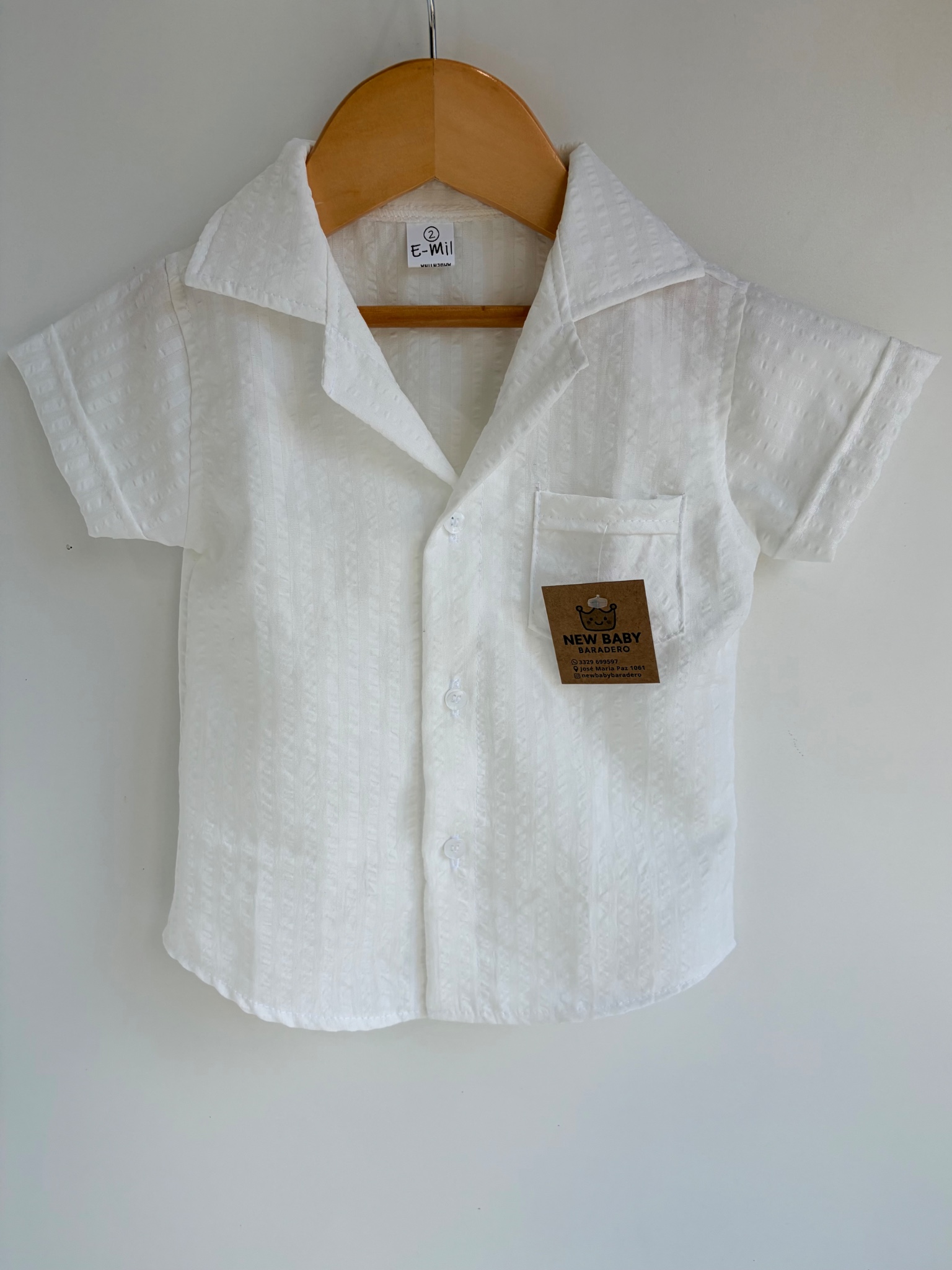 Camisa blanca manga corta
