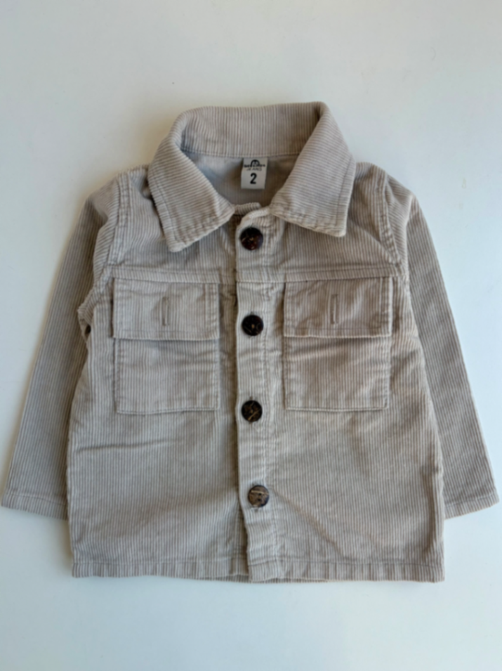 Campera de corderoy beige