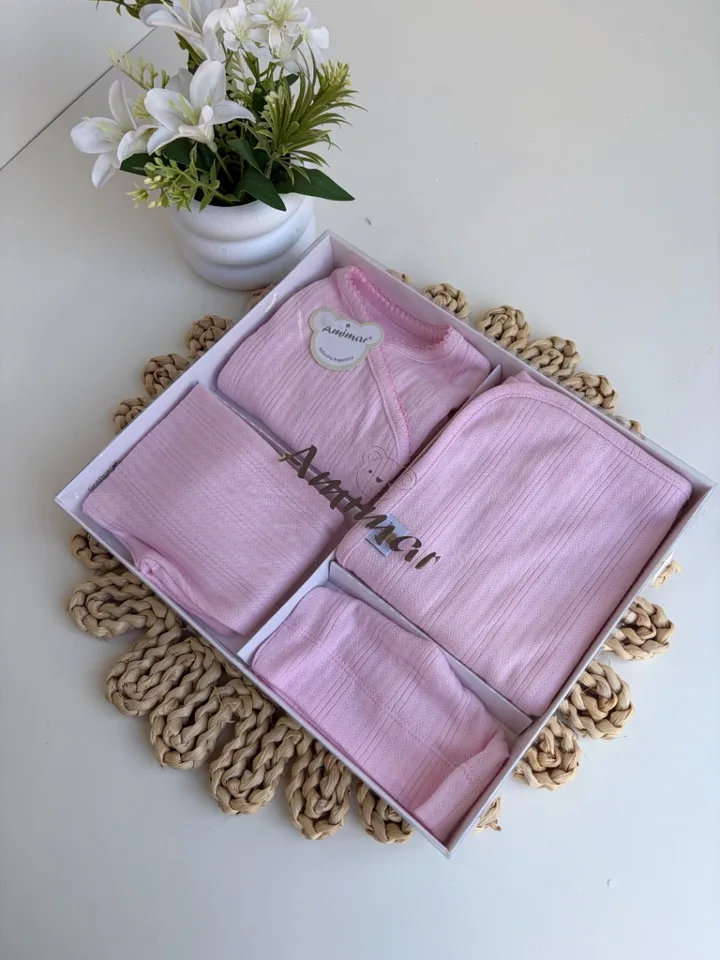 Ajuar de nacimiento rosa bebe 