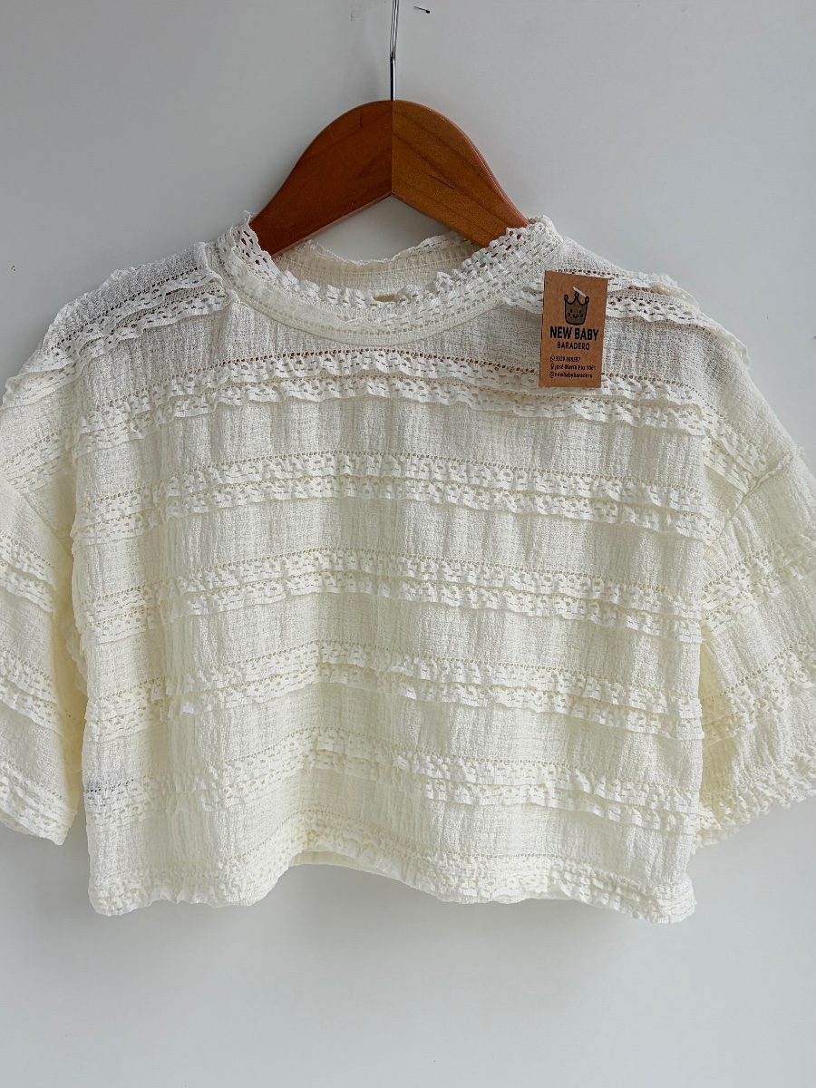 Blusa encaje natural
