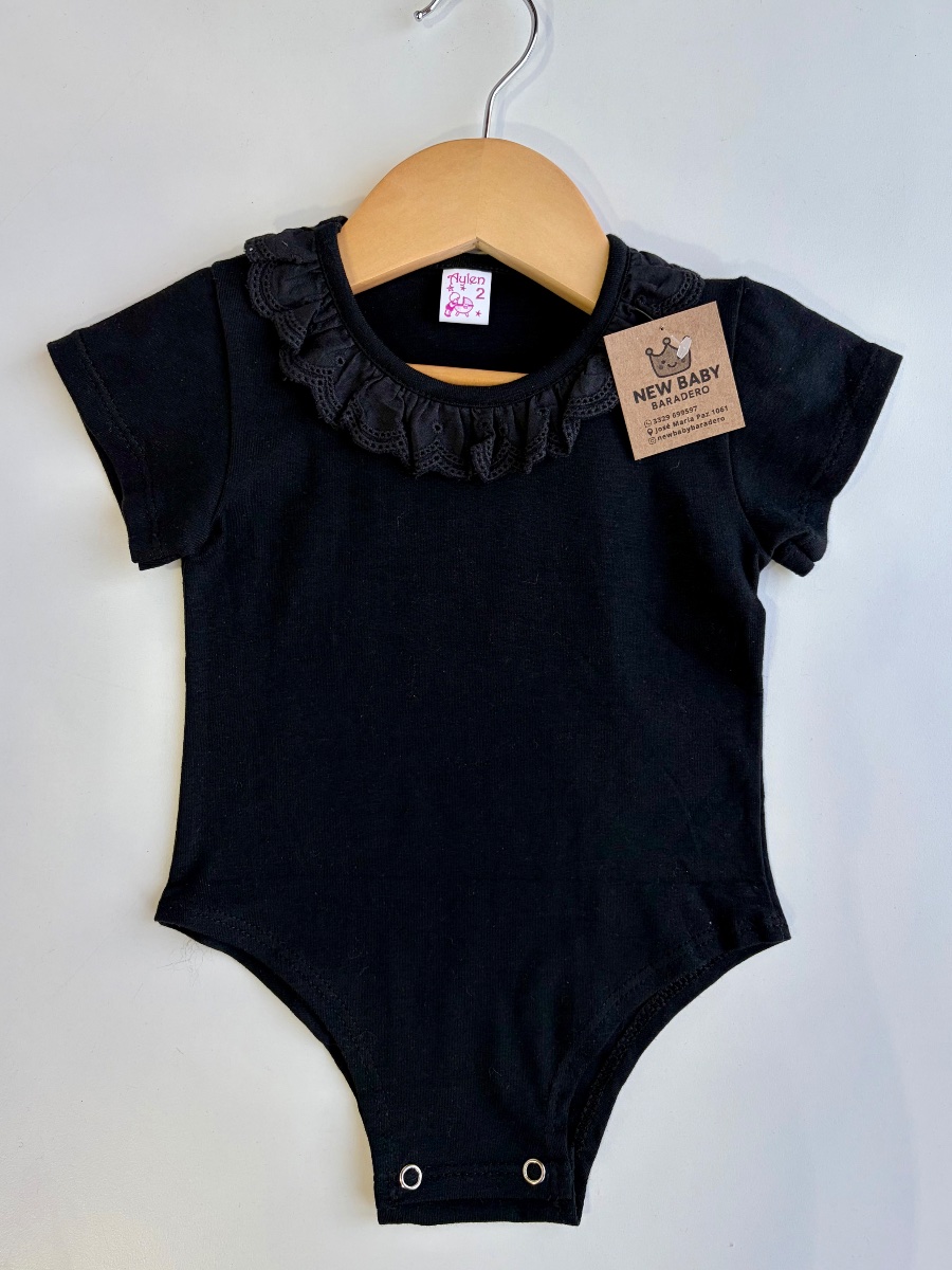 Body con brodery negro m/c