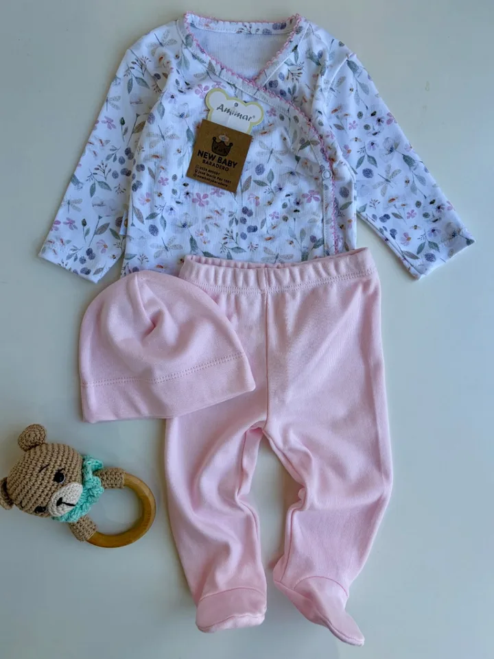 Body cruzado rosa bebe