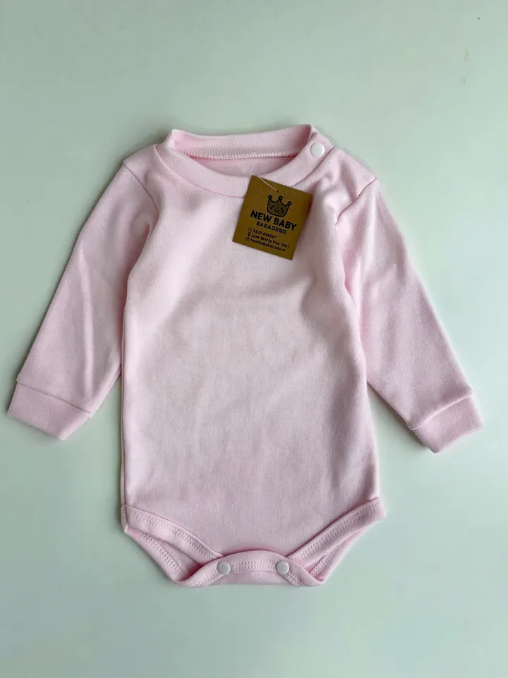 Body de algodón rosa