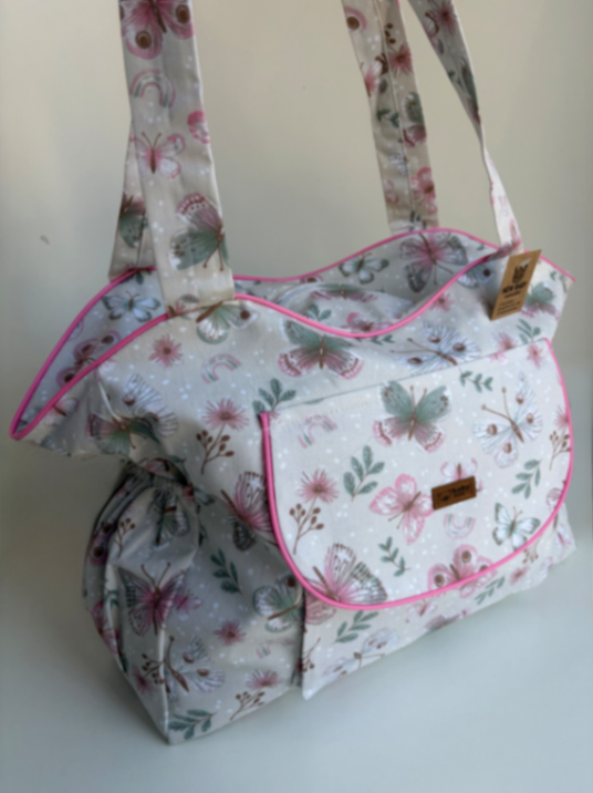 Bolso de gabardina "mariposas"
