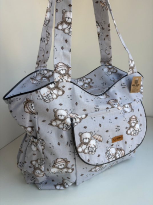Bolso de gabardina "ositos"