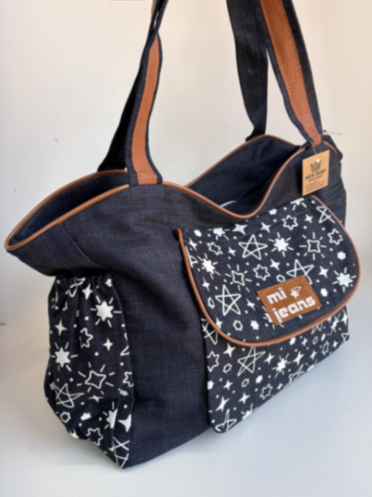 Bolso de jean "estrellas"