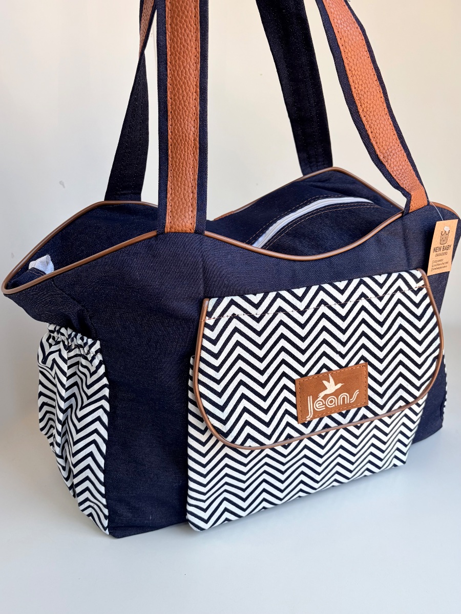 Bolso de jean "Zig zag"