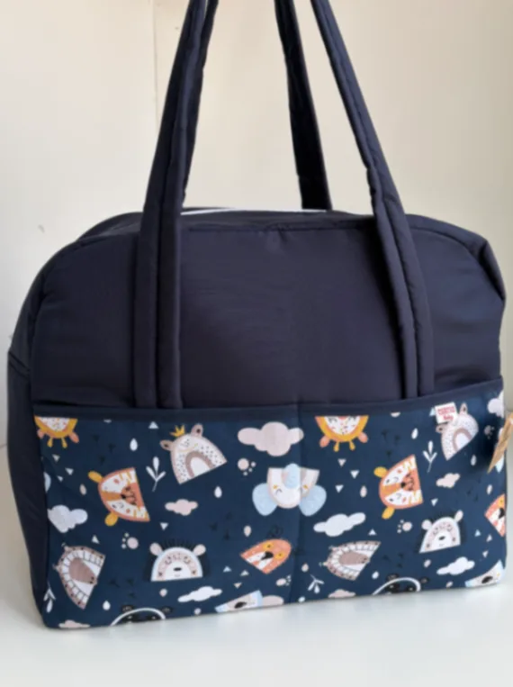 Bolso de tela azul M.