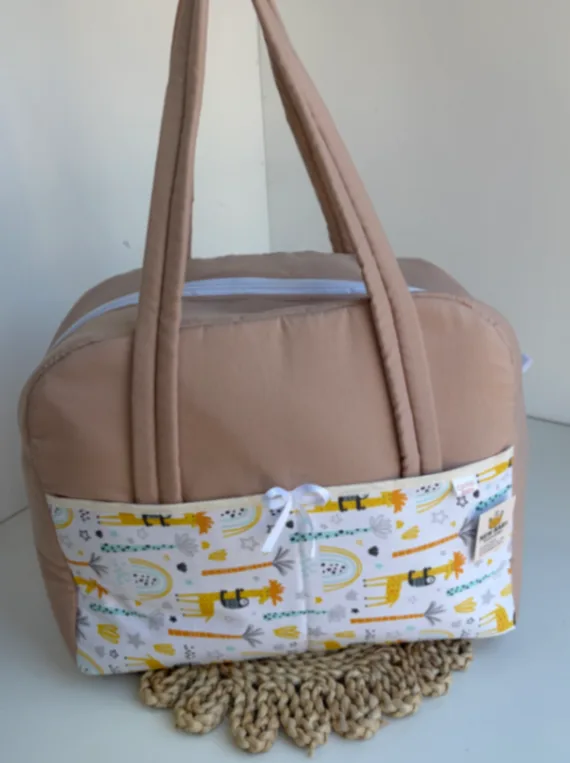 Bolso de tela beige 