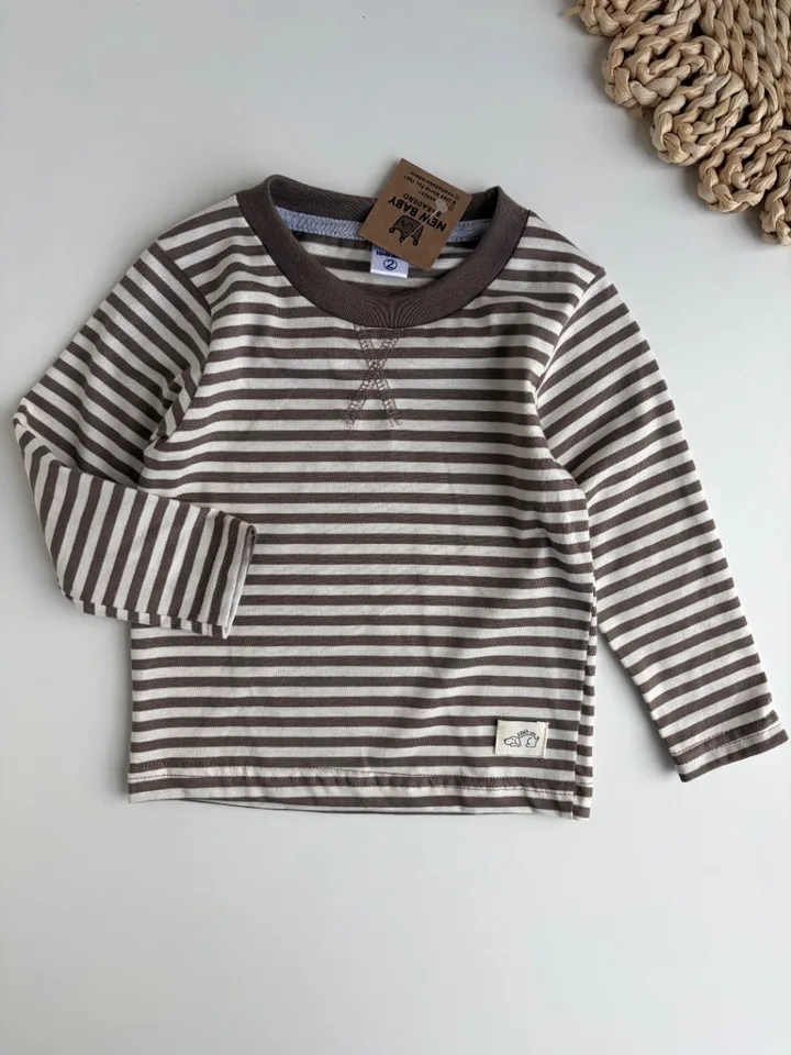 Camiseta habano rallada