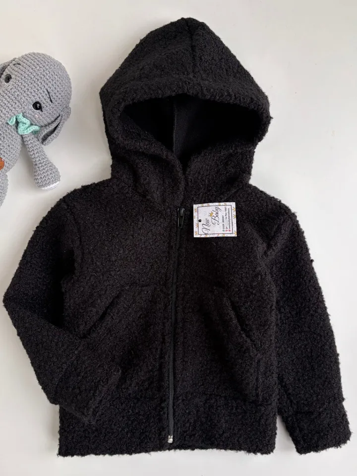 Campera bucle negro