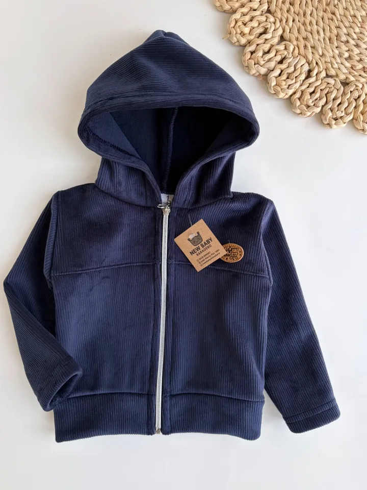 Campera corderoy azul marino