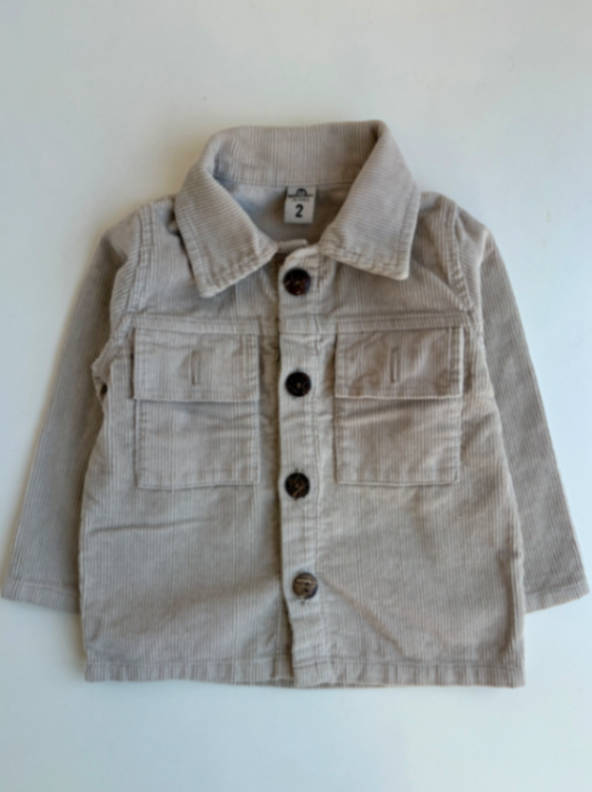 Campera de corderoy beige