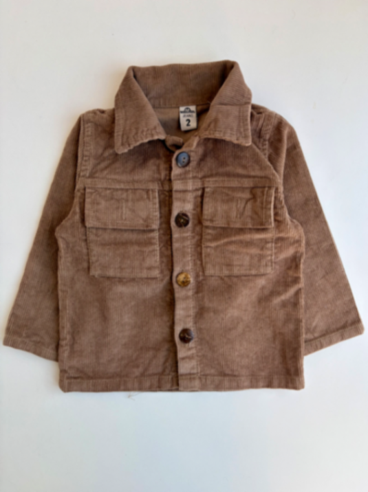 Campera de corderoy camel