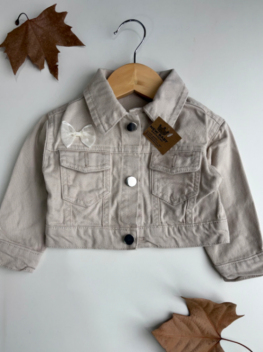 Campera de jean beige