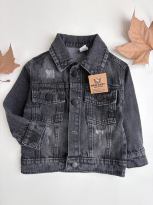 Campera de jean gris