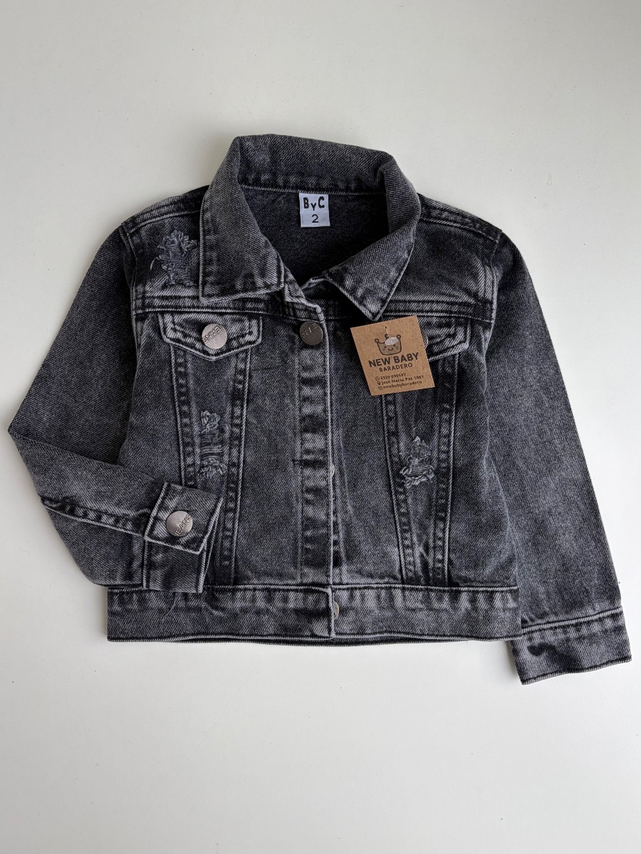 Campera de jean gris