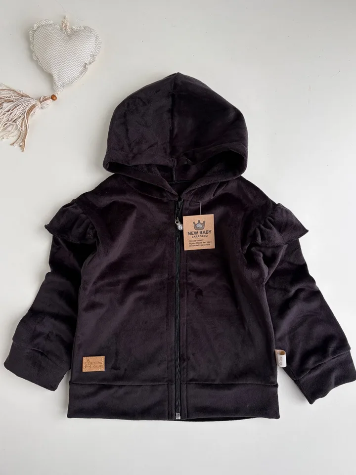 Campera de plush negro