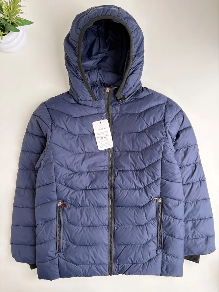 Campera inflable azul marino0