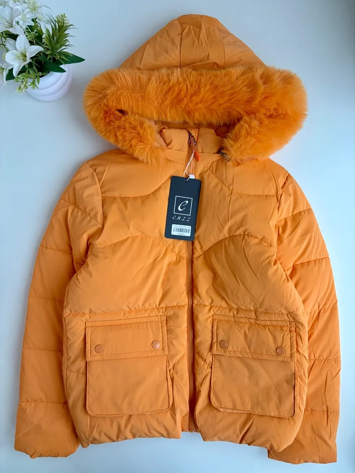 Campera inflable naranja lisa
