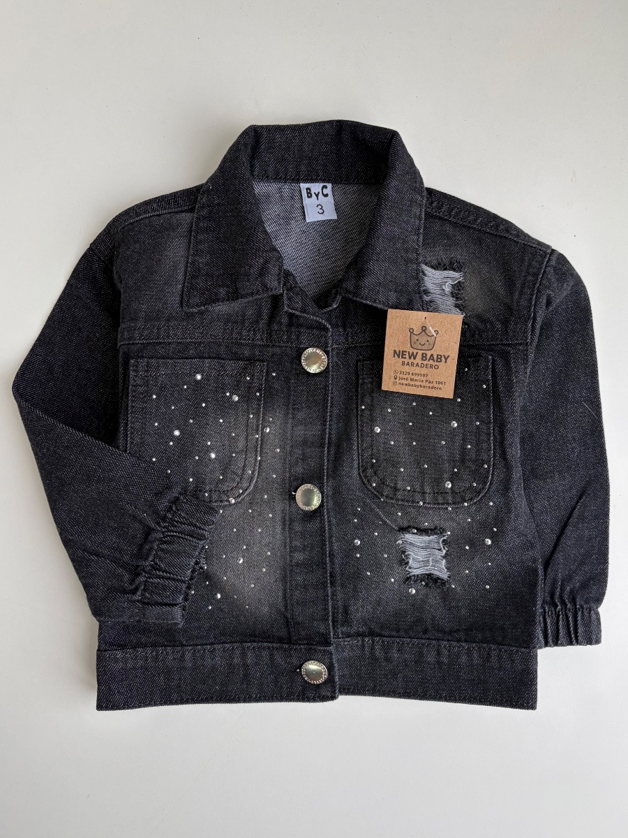 Campera negra con brillitos