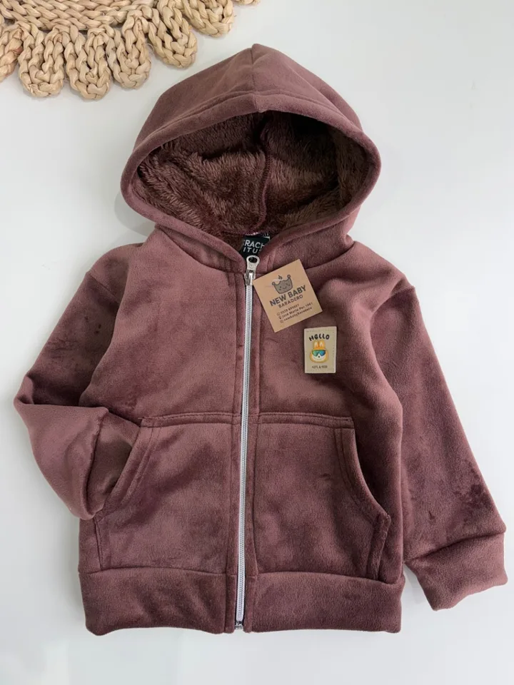 Campera plush chocolate corderito