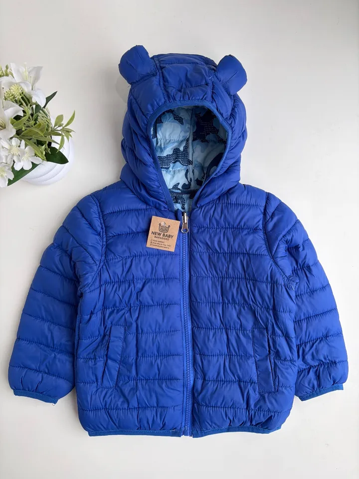 Campera reversible inflable azul