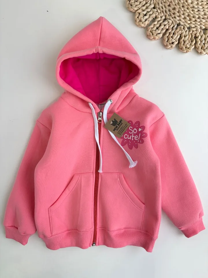 Campera salmon doble estampa