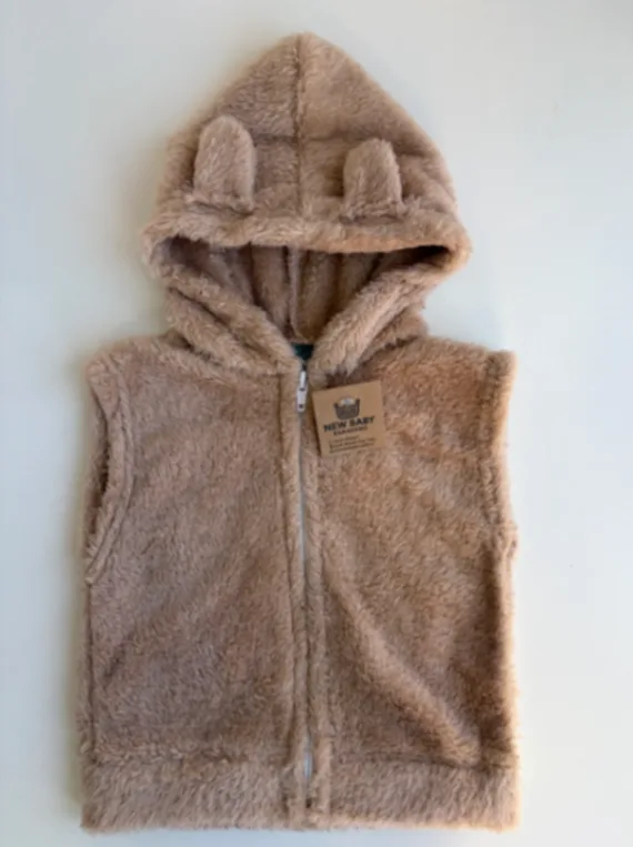 Chaleco peluche beige