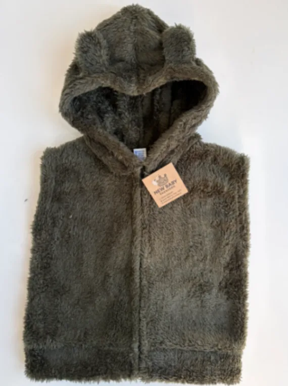 Chaleco peluche verde militar