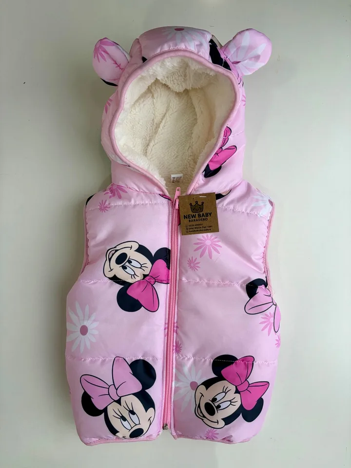 Chaleco rosa estampa minnie