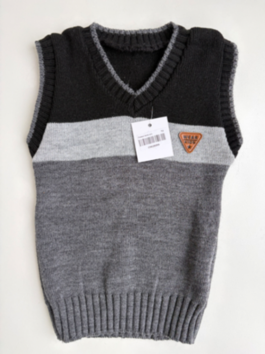 Chaleco tejido gris