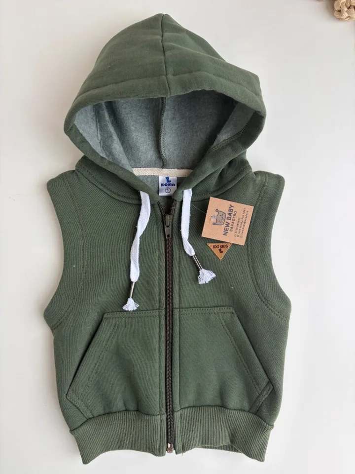 Chaleco verde oscuro algodón 