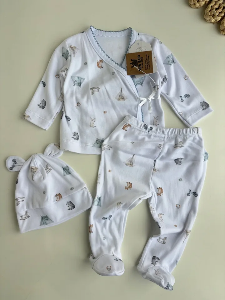 Conjunto algodon batita y ranita