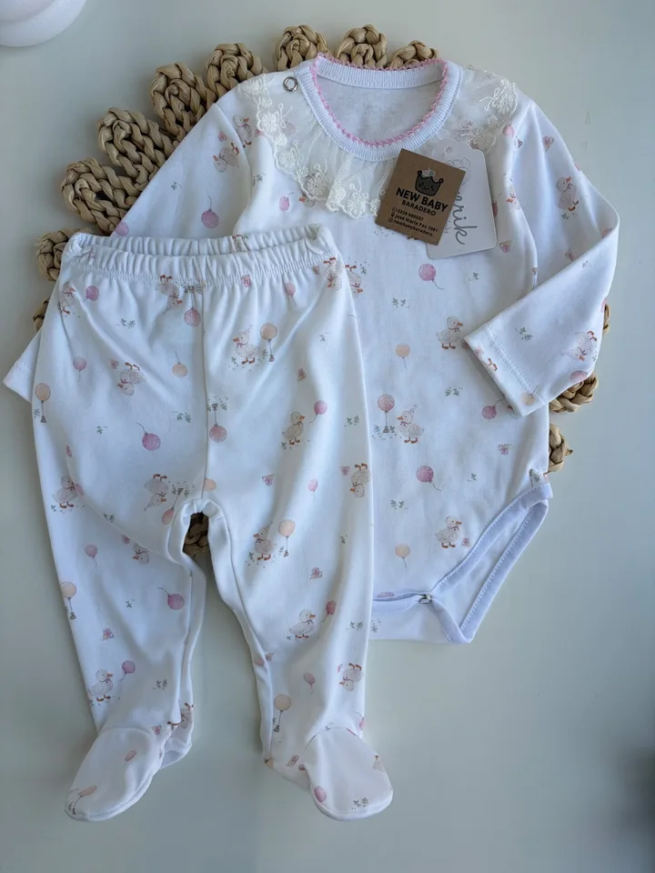 Conjunto algodon body y ranita