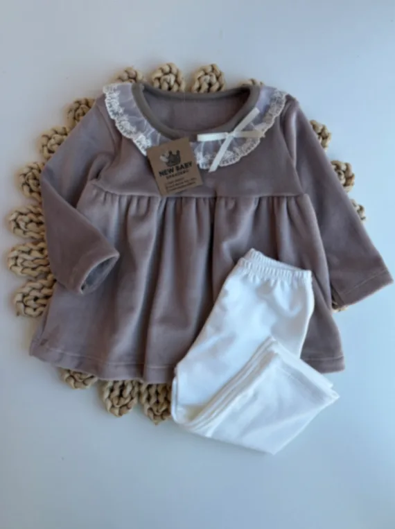 Conjunto chocolate bebe plush