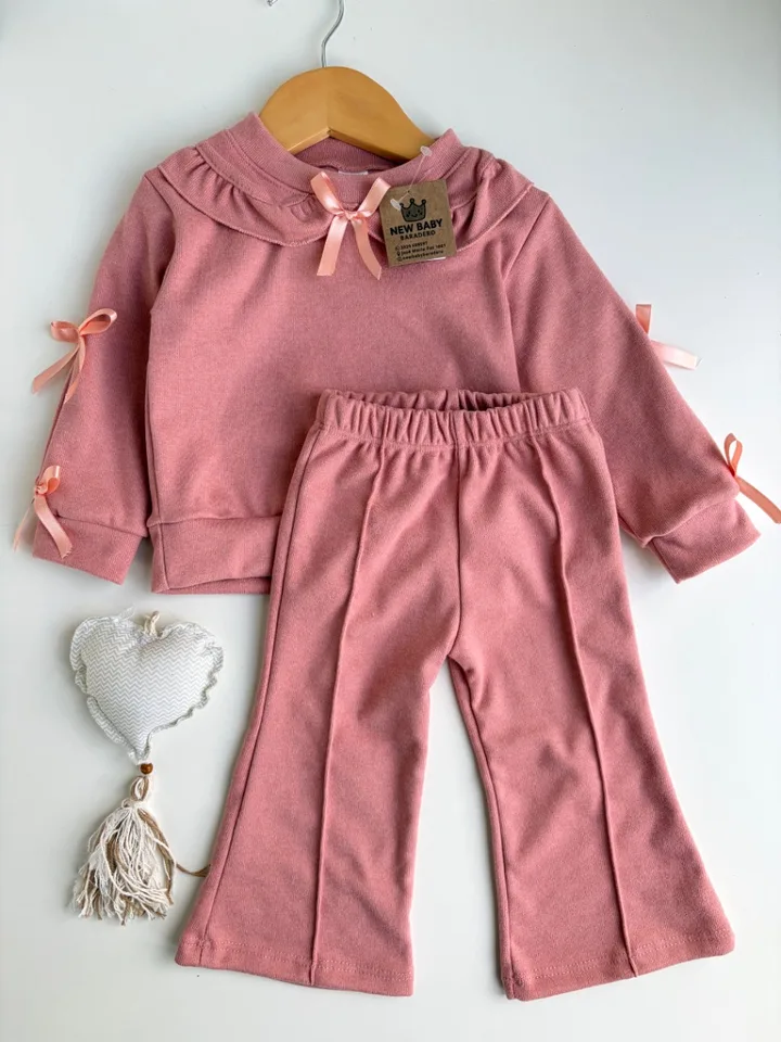 Conjunto darlon rosa viejo moñitos