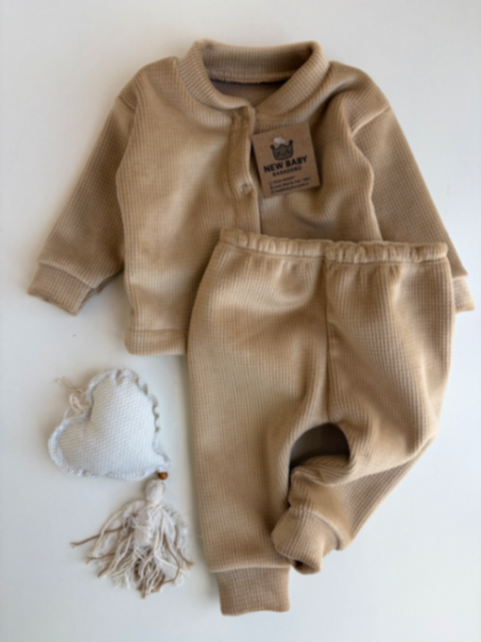 Conjunto de plush beige