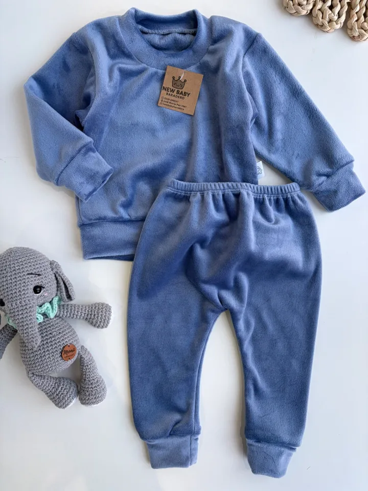Conjunto plush celeste(buzo y pantalon)