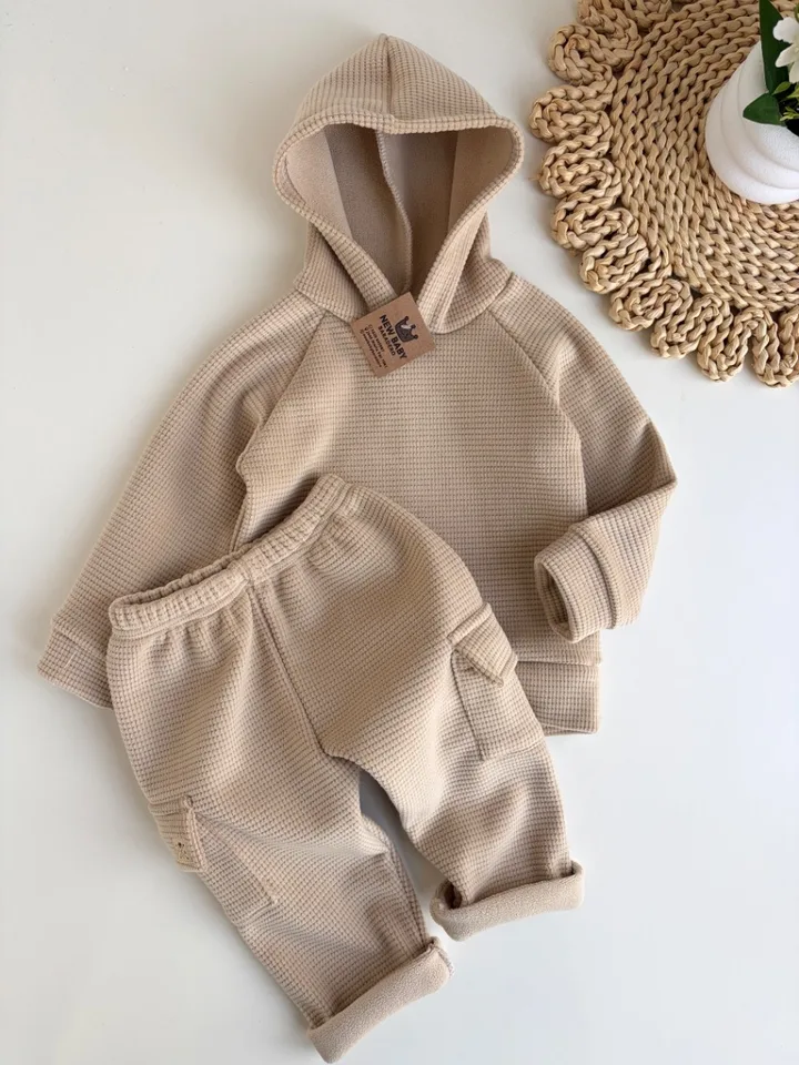 Conjunto wafle beige