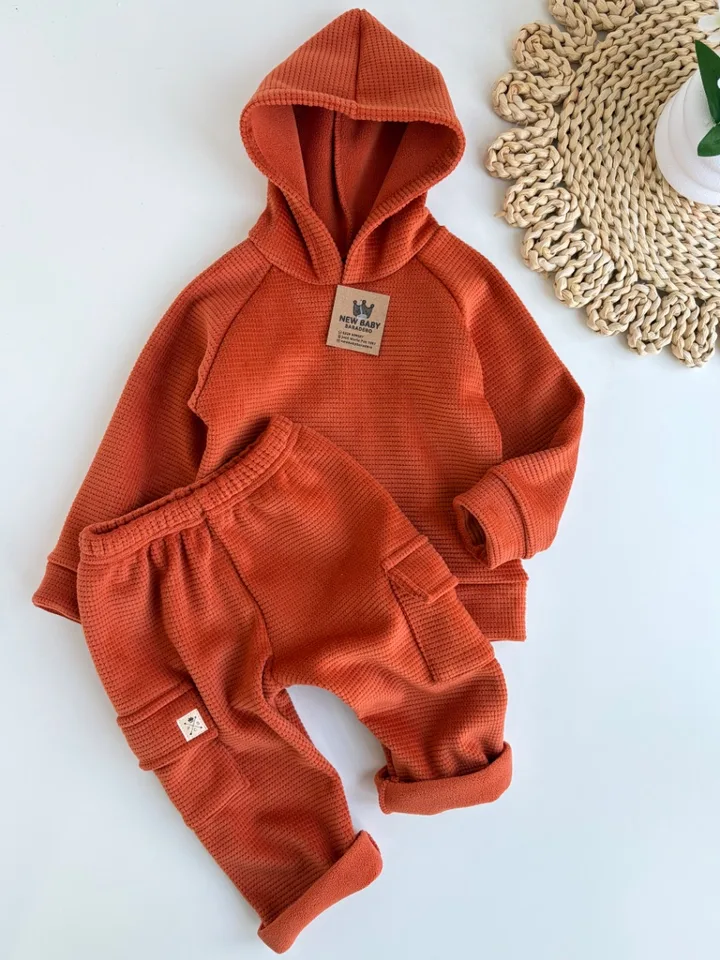 Conjunto wafle naranja
