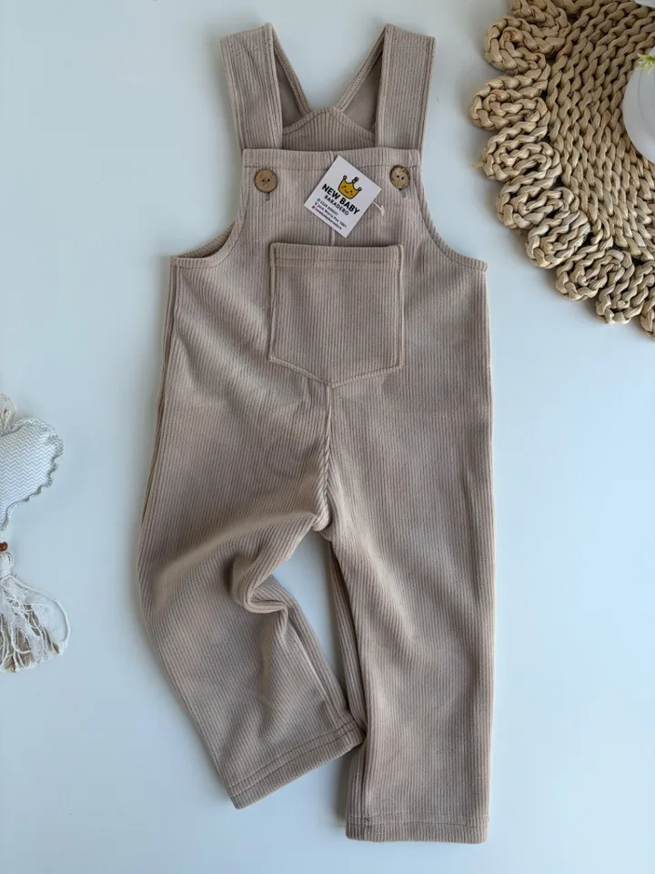 Jardinero beige corderoy frisado