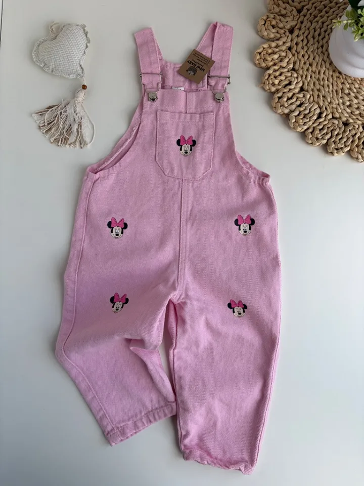 Jardinero gabardina rosa Minnie