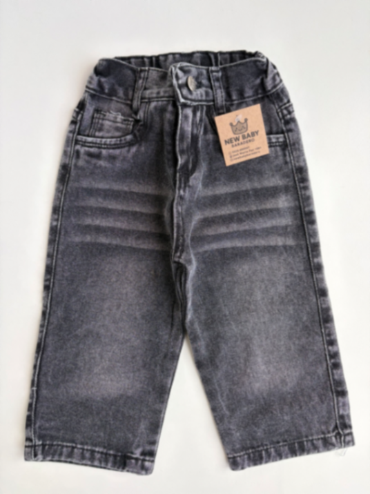 Jean baggy bebe gris