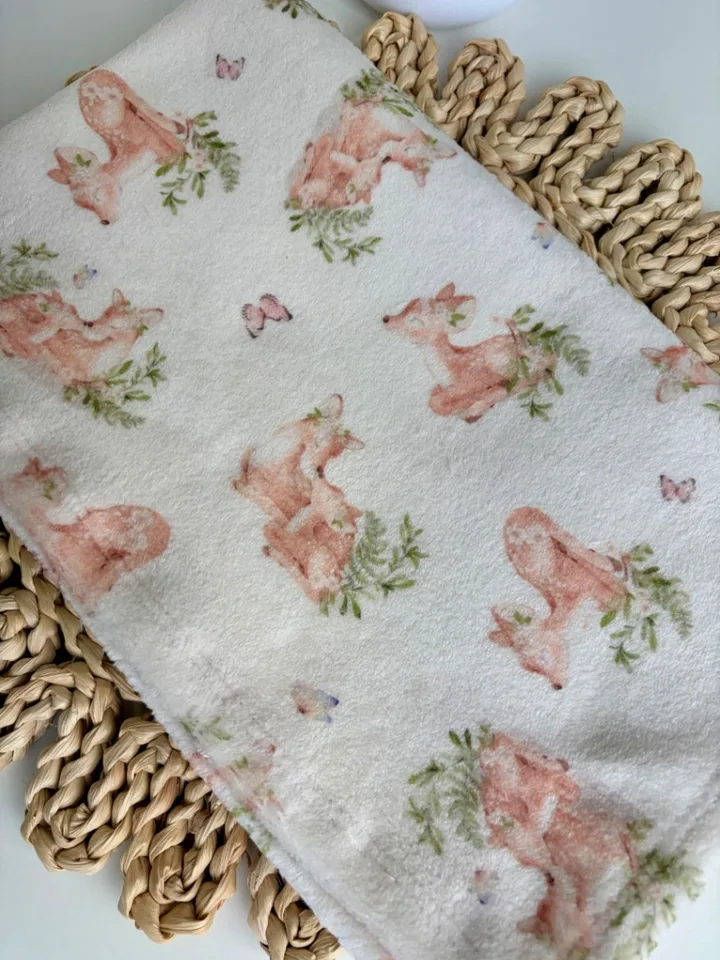 Manta de plush natural estampada