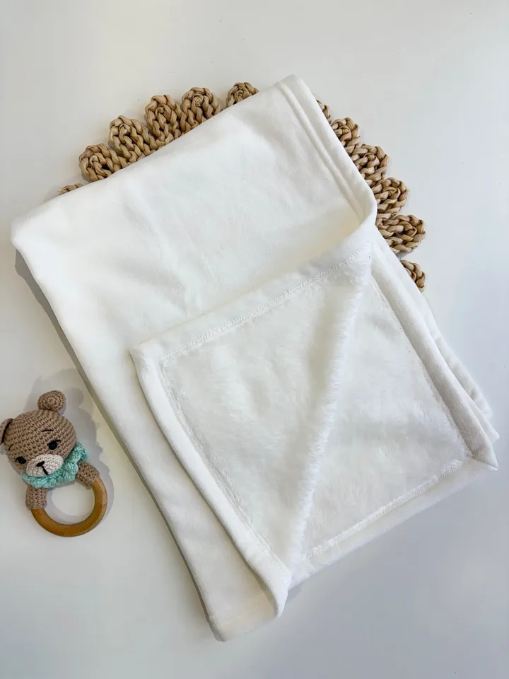Manta plush lisas natural
