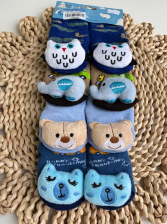 Medias con sonajero de bebe estampados