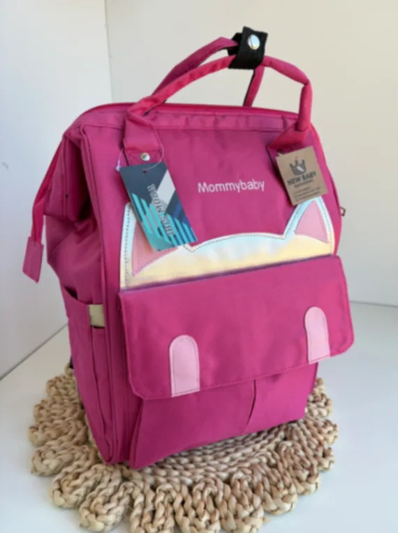 Mochila fucsia gatito