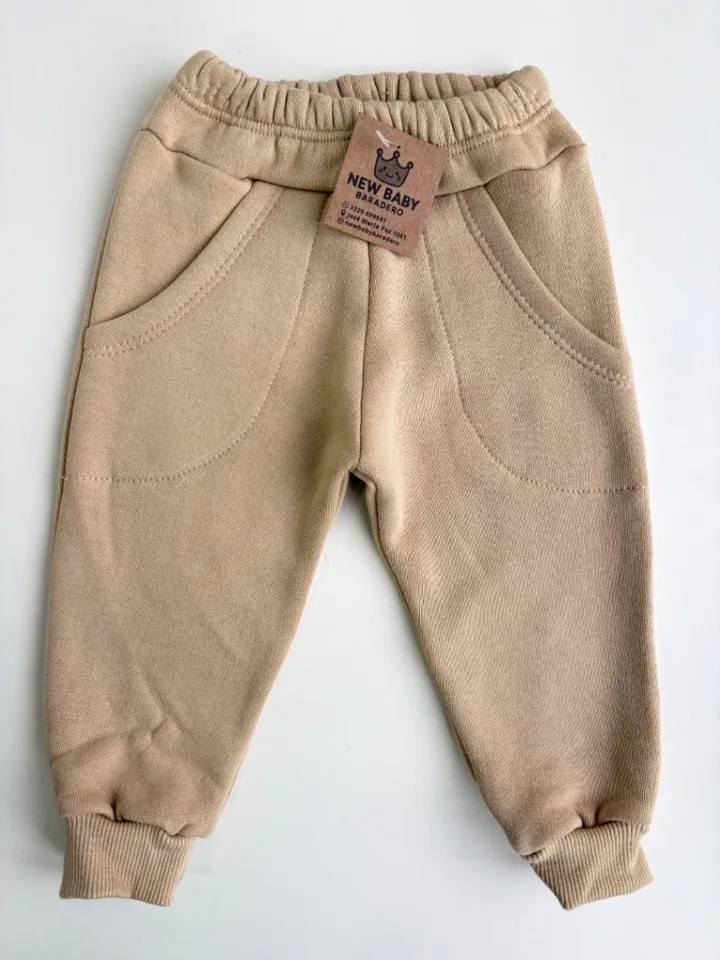 Pantalón de algodón. beige 