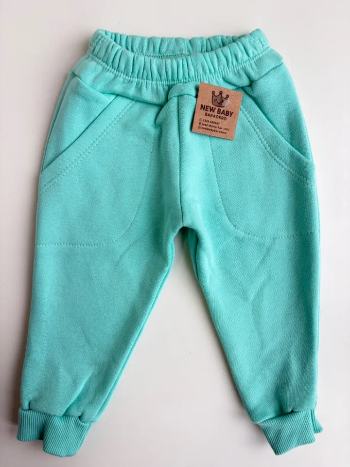 Pantalón de algodón. celeste agua